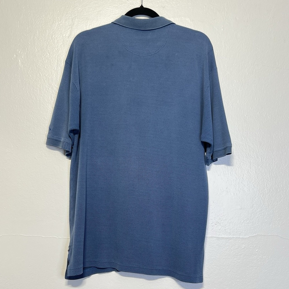Tommy Bahama Men's Medium Blue Silk Blend w/ Marlin Logo Short Sleeve Polo Shirt - Picture 2 of 11